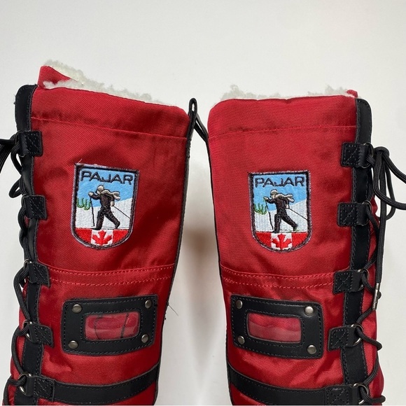 New! Pajar Grip Zip Red Lace Up Snow Boot 5 / 5.5 - Picture 9 of 15